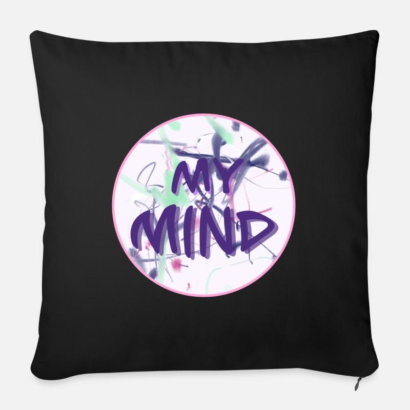 TDAH - TDAH - Housse de coussin décorative 45 x 45 cm - noir