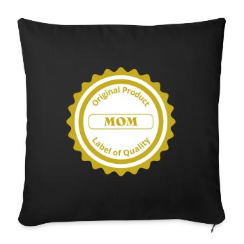 Label of Quality / Mom - Housse de coussin décorative 45 x 45 cm - noir - Devant