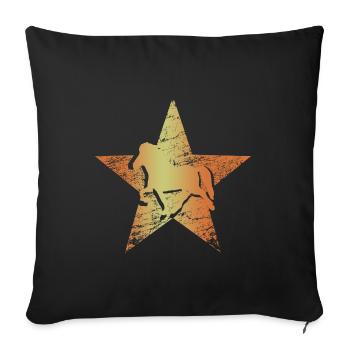 Icelandic Horse: Icelandic Horse Horse Pony Merch - Sofa pillowcase 17,3'' x 17,3'' (45 x 45 cm) - black - Front