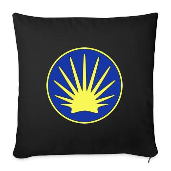 Buen Camino de Santiago de Compostela Jakobsweg - Housse de coussin décorative 45 x 45 cm - noir - Devant