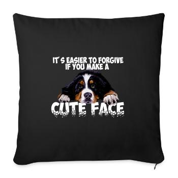 Bouvier bernois - Housse de coussin décorative 45 x 45 cm - noir - Devant