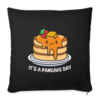 Pancake - Sofa pillowcase 17,3'' x 17,3'' (45 x 45 cm) - black - Front