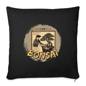 Bonsai Sensei - Sofakissenbezug 45 x 45 cm - Schwarz - Vorne