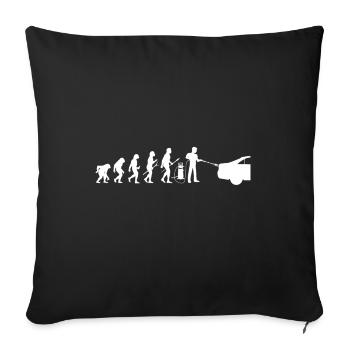 Funny evolution car care car wash design - Sofa pillowcase 17,3'' x 17,3'' (45 x 45 cm) - black - Front