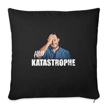 Alter Katastrophe lustiger Spruch Army Panzer - Sofakissenbezug 45 x 45 cm - Schwarz - Vorne