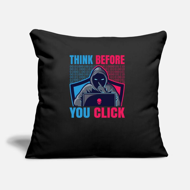 Think before you click on computer gift Sofa pillowcase 17,3'' x 17,3'' (45 x 45 cm)