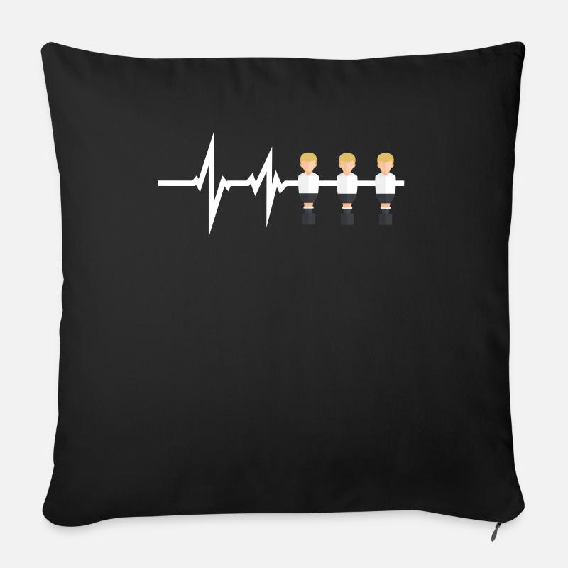 Geschenkidee Tischfussball Kicker Design - Sofakissenbezug 45 x 45 cm - Schwarz