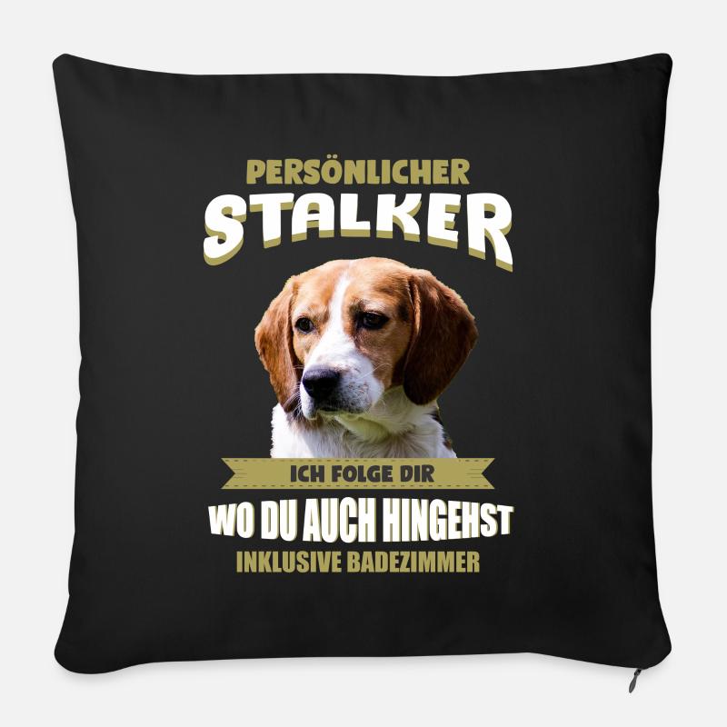 Beagle Hund - Beagle - Sofakissenbezug 45 x 45 cm - Schwarz