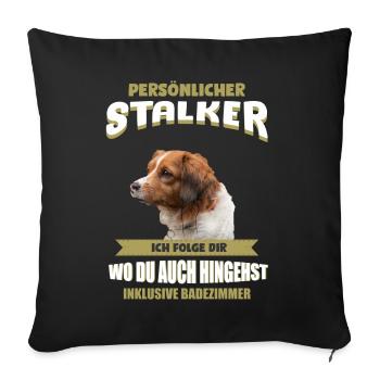 Kooikerhondje Hund - Kooikerhondje - Sofakissenbezug 45 x 45 cm - Schwarz - Vorne