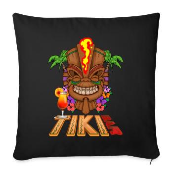 Tiki Paradise Tiki Bar Hawaii Summer - Sofa pillowcase 17,3'' x 17,3'' (45 x 45 cm) - black - Front