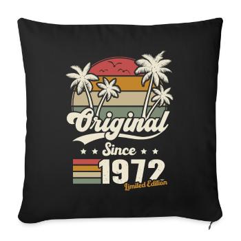 Geburtstagsgeschenk Frau Vintage Mann 1972 - Sofakissenbezug 45 x 45 cm - Schwarz - Vorne