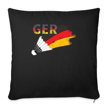 Allemagne Badminton - Housse de coussin décorative 45 x 45 cm - noir - Devant