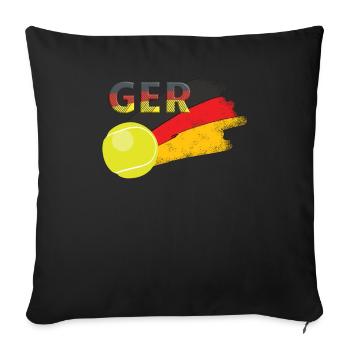 Allemagne Tennis - Housse de coussin décorative 45 x 45 cm - noir - Devant
