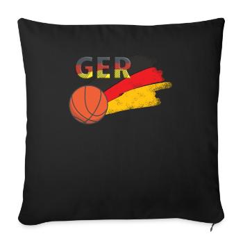 Allemagne Basket-ball - Housse de coussin décorative 45 x 45 cm - noir - Devant