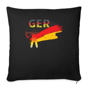 Allemagne Bow - Housse de coussin décorative 45 x 45 cm - noir - Devant