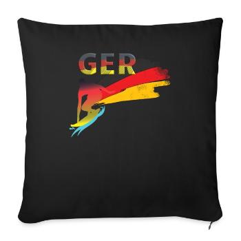 Allemagne Surf - Housse de coussin décorative 45 x 45 cm - noir - Devant