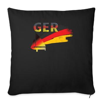 Germany Sailing - Sofa pillowcase 17,3'' x 17,3'' (45 x 45 cm) - black - Front