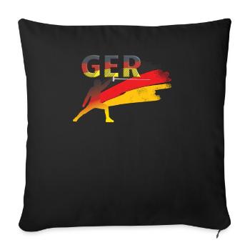 Allemagne escrime - Housse de coussin décorative 45 x 45 cm - noir - Devant