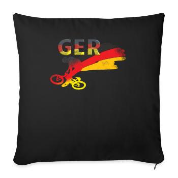 Allemagne Vélo - Housse de coussin décorative 45 x 45 cm - noir - Devant