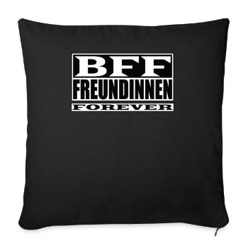 Geschenkidee Freundin schwester - Sofakissenbezug 45 x 45 cm - Schwarz - Vorne