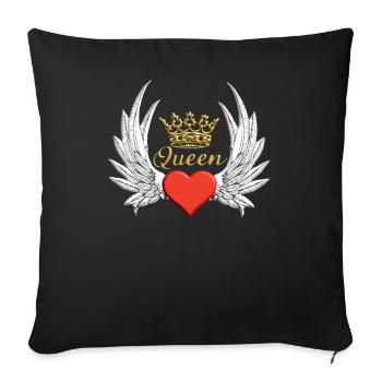 Saying design for the partner love - Sofa pillowcase 17,3'' x 17,3'' (45 x 45 cm) - black - Front