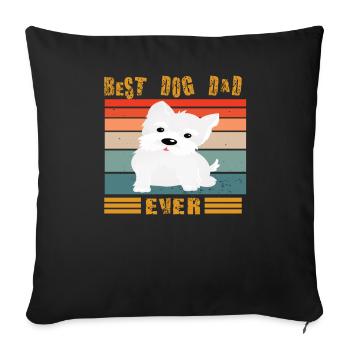 Dog design for pet lovers - Sofa pillowcase 17,3'' x 17,3'' (45 x 45 cm) - black - Front