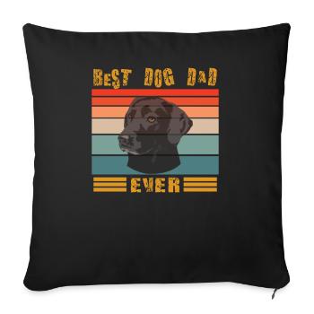 Dog design for pet lovers - Sofa pillowcase 17,3'' x 17,3'' (45 x 45 cm) - black - Front