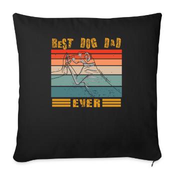 Dog design for pet lovers - Sofa pillowcase 17,3'' x 17,3'' (45 x 45 cm) - black - Front