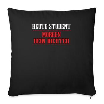 Lustiger Spruch Nerd für Studenten - Sofakissenbezug 45 x 45 cm - Schwarz - Vorne