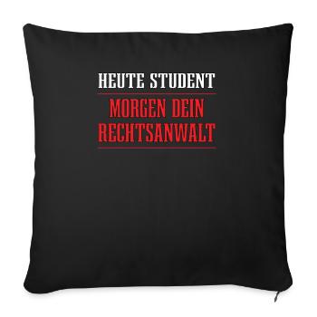 Lustiger Spruch Nerd für Studenten - Sofakissenbezug 45 x 45 cm - Schwarz - Vorne