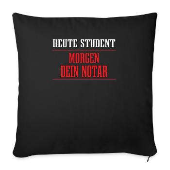 Lustiger Spruch Nerd für Studenten - Sofakissenbezug 45 x 45 cm - Schwarz - Vorne