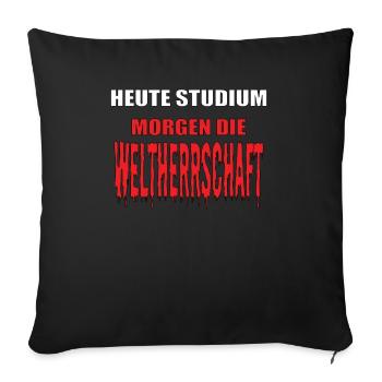 Lustiger Spruch Nerd für Studenten - Sofakissenbezug 45 x 45 cm - Schwarz - Vorne