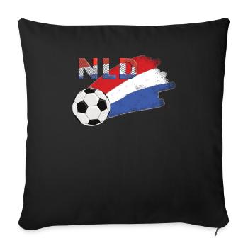 Drapeau Hollande - Housse de coussin décorative 45 x 45 cm - noir - Devant