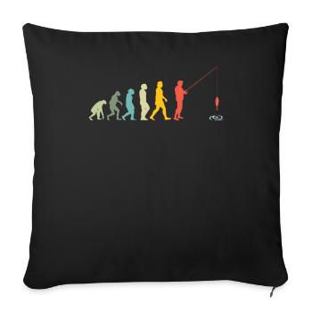 Angler Gift Idea Hobby Fishing - Housse de coussin décorative 45 x 45 cm - noir - Devant