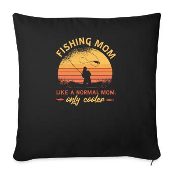 Angler Gift Idea Hobby Fishing - Housse de coussin décorative 45 x 45 cm - noir - Devant