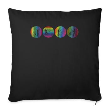 Angler Gift Idea Hobby Fishing - Housse de coussin décorative 45 x 45 cm - noir - Devant