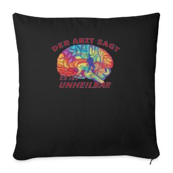 Angler Gift Idea Hobby Fishing - Housse de coussin décorative 45 x 45 cm - noir - Devant