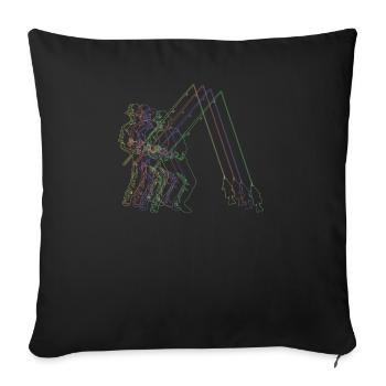 Angler Gift Idea Hobby Fishing - Housse de coussin décorative 45 x 45 cm - noir - Devant