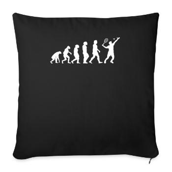 Badminton Spieler Geschenkidee Design - Sofakissenbezug 45 x 45 cm - Schwarz - Vorne