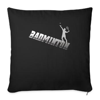 Badminton Idée cadeau Sport Design - Housse de coussin décorative 45 x 45 cm - noir - Devant