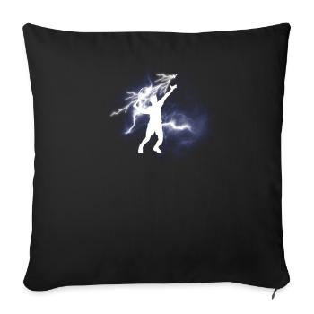 Badminton Idée cadeau Sport Design - Housse de coussin décorative 45 x 45 cm - noir - Devant
