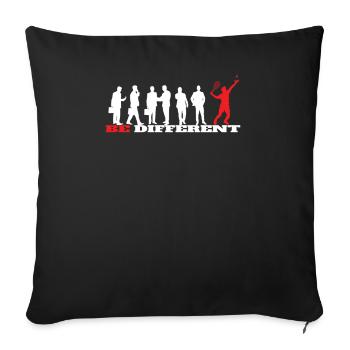 Badminton Idée cadeau Sport Design - Housse de coussin décorative 45 x 45 cm - noir - Devant