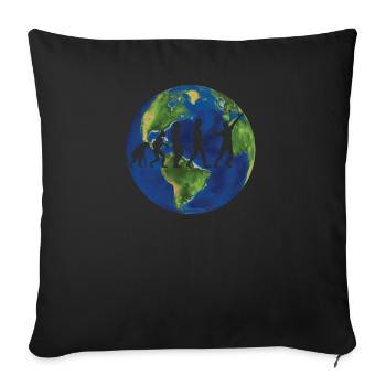 Badminton Idée cadeau Sport Design - Housse de coussin décorative 45 x 45 cm - noir - Devant