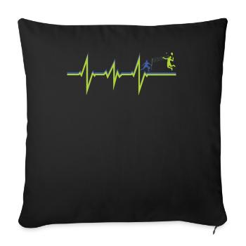 Badminton Idée cadeau Sport Design - Housse de coussin décorative 45 x 45 cm - noir - Devant