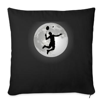Badminton Idée cadeau Sport Design - Housse de coussin décorative 45 x 45 cm - noir - Devant