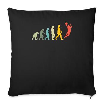 Basketball Idée cadeau Sport Design - Housse de coussin décorative 45 x 45 cm - noir - Devant