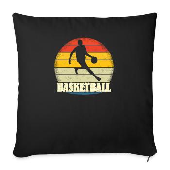 Basketball Gift Idea Sport Design - Sofa pillowcase 17,3'' x 17,3'' (45 x 45 cm) - black - Front