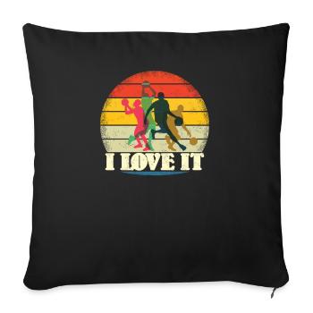 Basketball Gift Idea Sport Design - Sofa pillowcase 17,3'' x 17,3'' (45 x 45 cm) - black - Front