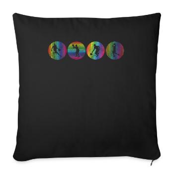 Basketball Idée cadeau Sport Design - Housse de coussin décorative 45 x 45 cm - noir - Devant