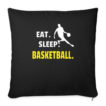 Basketball Gift Idea Sport Design - Sofa pillowcase 17,3'' x 17,3'' (45 x 45 cm) - black - Front